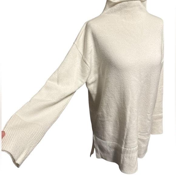 Anthropologie Moth Split Hem Funnel Neck Sweater - Picture 3 of 7